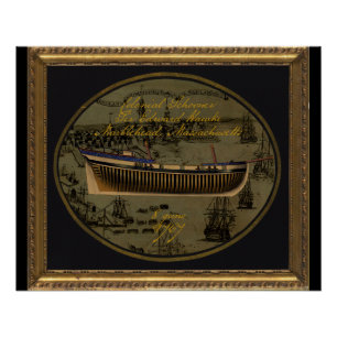 Poster Voilier colonial américain Sir Edward Hawke