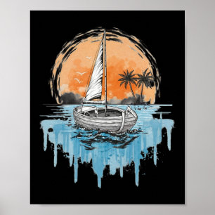 Poster Voiliers Cool Sur Le Thème Naution Eau Ouverte Sai