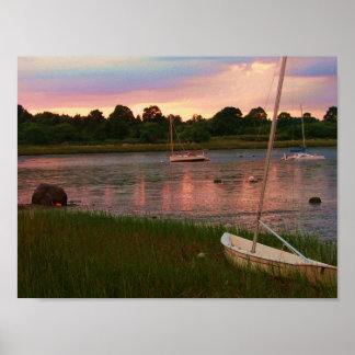 Poster voiliers marée basse roche nook kingston