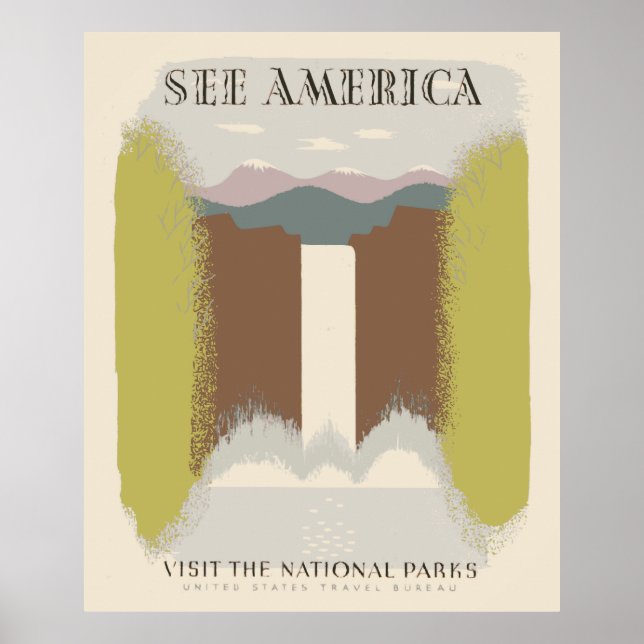 Poster Voir Amérique Visiter Les Parcs Nationaux (Devant)