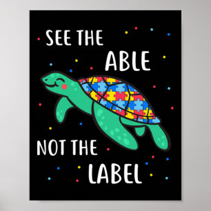 Poster Voir La Table Pas La Sensibilisation sur l'autisme