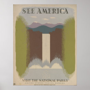 Poster Voir l'Amérique : Visitez les parcs nationaux