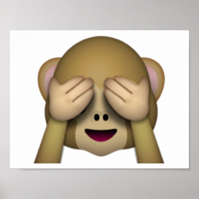 Poster Voir No Evil Monkey - Emoji (Devant)