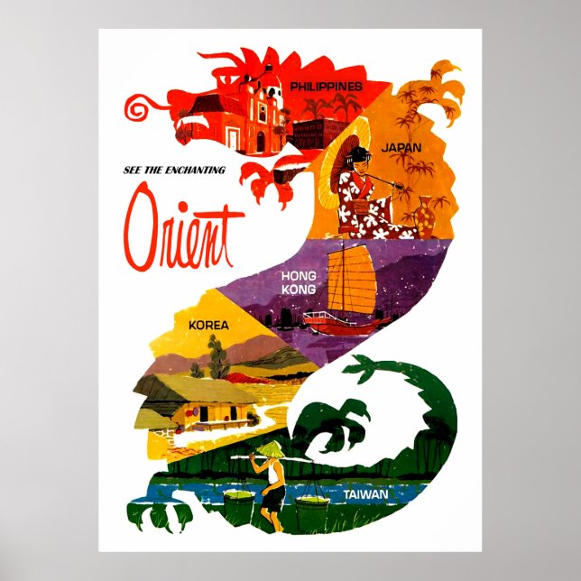 Poster Voir Orinet. Pays de l'Extrême-Orient à l'intérieu (Devant)