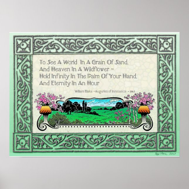 Poster "Voir Un Monde Dans Un Grain De Sable" (Devant)