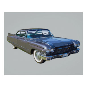 Poster Voiture 1960 de luxe classique de Cadillac