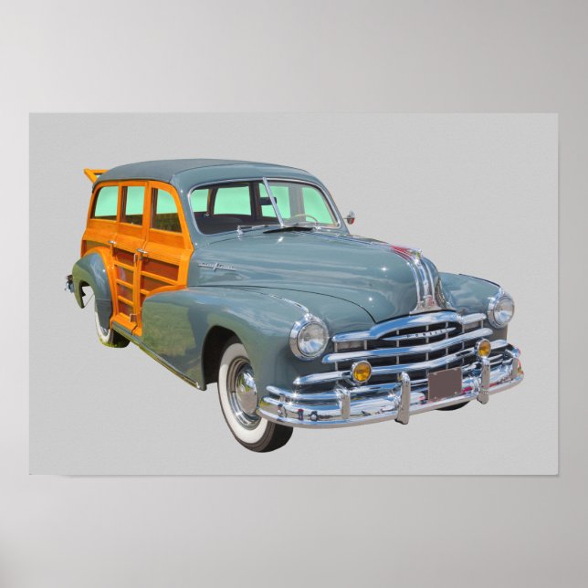 Poster Voiture d'antiquité Pontiac Silver Streak Woody 19 (Devant)