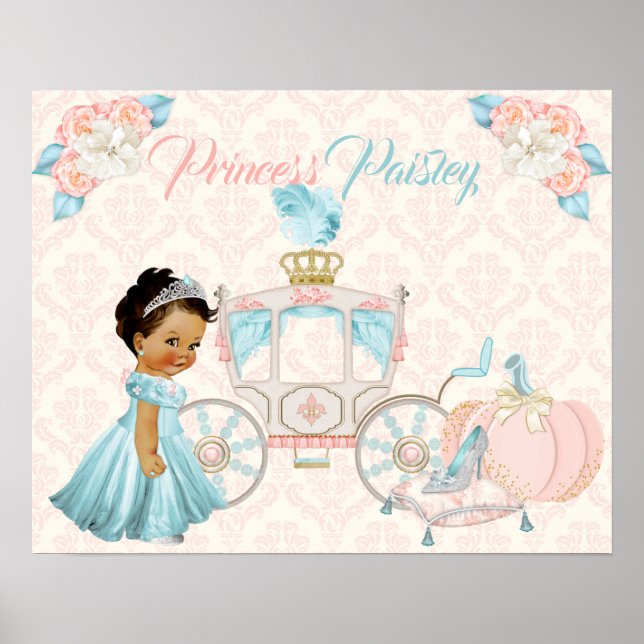 Poster Voiture de conte de fées Princesse Personnalisée p (Devant)