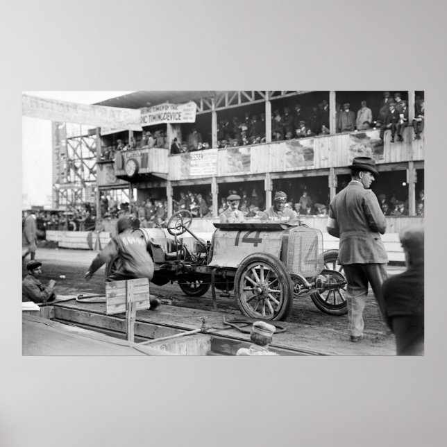Poster Voiture de course de la Coupe Vanderbilt : 1910 (Devant)