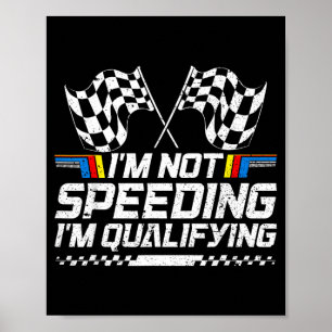 Poster Voiture de course ne dépassant pas la vitesse Je s