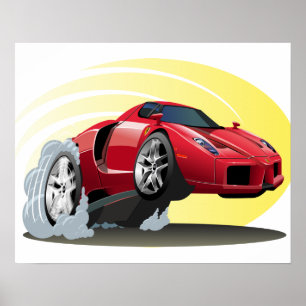Poster Voiture de dessin