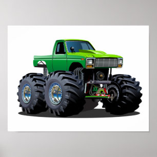 Poster voiture de dessin animé