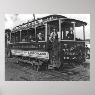 Poster Voiture de la rue Washington, D.C. 1890