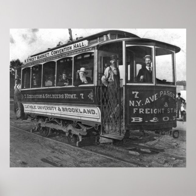 Poster Voiture de la rue Washington, D.C. 1890 (Devant)