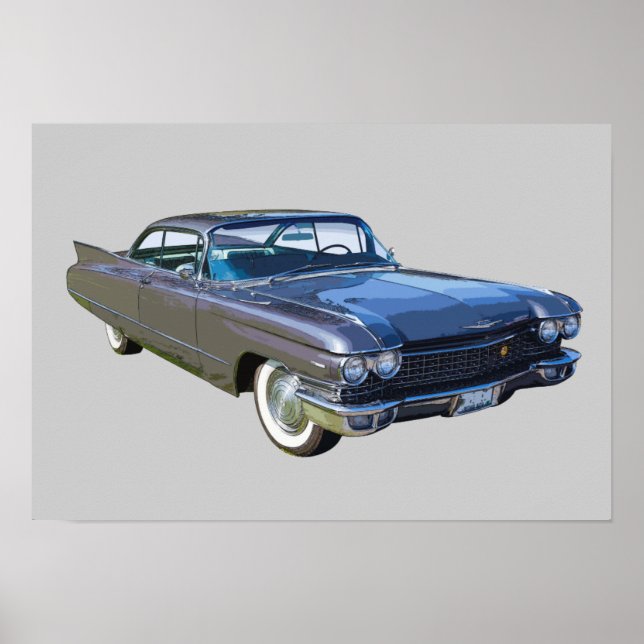 Poster Voiture de luxe Cadillac 1960 (Devant)