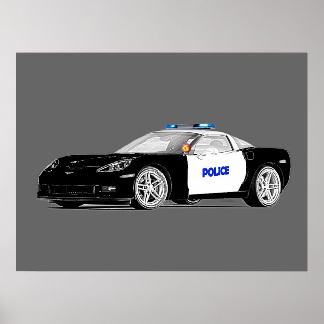 Poster Voiture de police rapide ! ! ! (Devant)