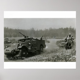 Poster Voiture de reconnaissance et moto