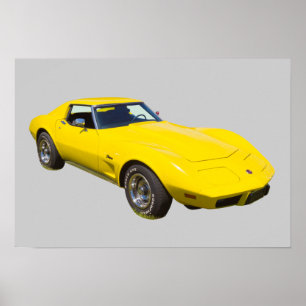 Poster Voiture de sport Corvette Stingray 1975