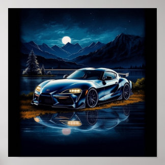 Poster Voiture de sport Toyota GR Supra 2023