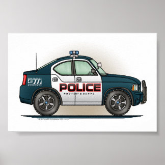 Poster Voiture d'intercepteur de police