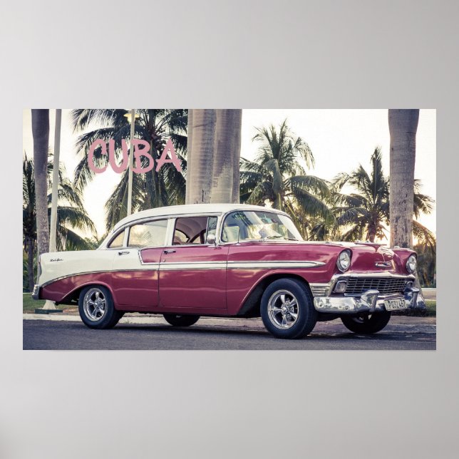 POSTER VOITURE HAVANA CUBA (Devant)