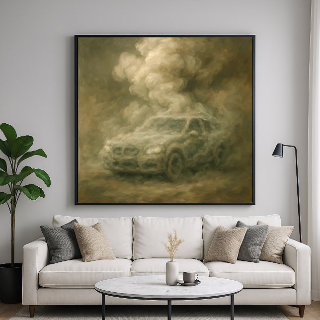 Poster Voiture Smog - Peinture Pastel Art (Créateur téléchargé)