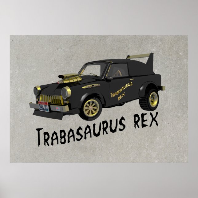Poster Voiture Trabant Est Allemande Personnalisée (Devant)