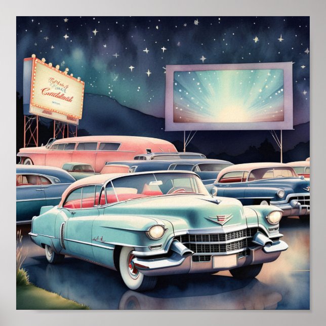 Poster Voiture Vintage (Devant)