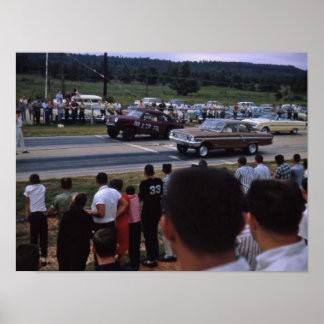 Poster Voitures de course vintages