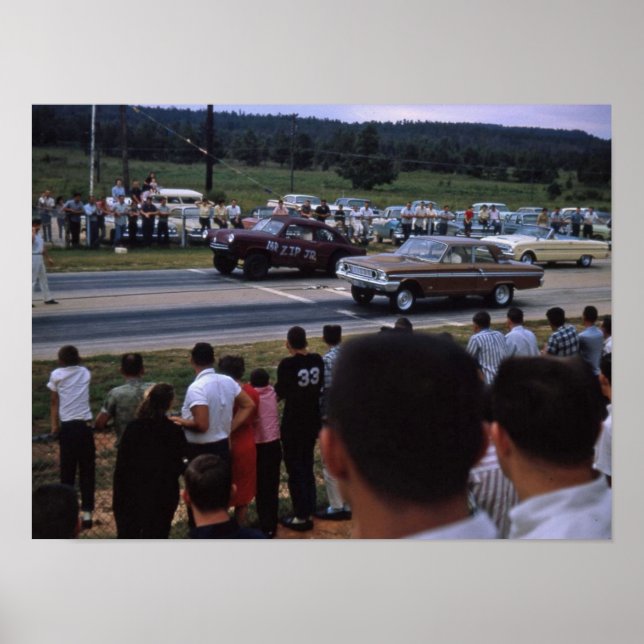 Poster Voitures de course vintages (Devant)