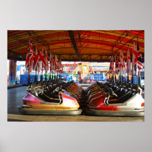 Poster Voitures de Dodgem à la copie de fête foraine