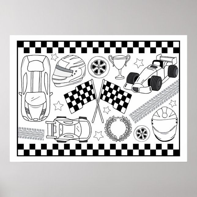 Poster Voitures de sport Pilotes de course Garçons do-it- (Devant)