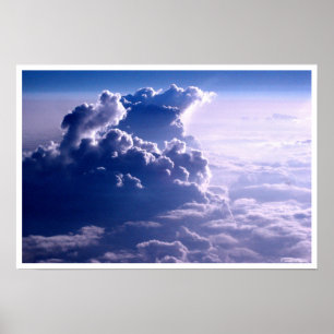 Poster Vol de ciel bleu par des nuages