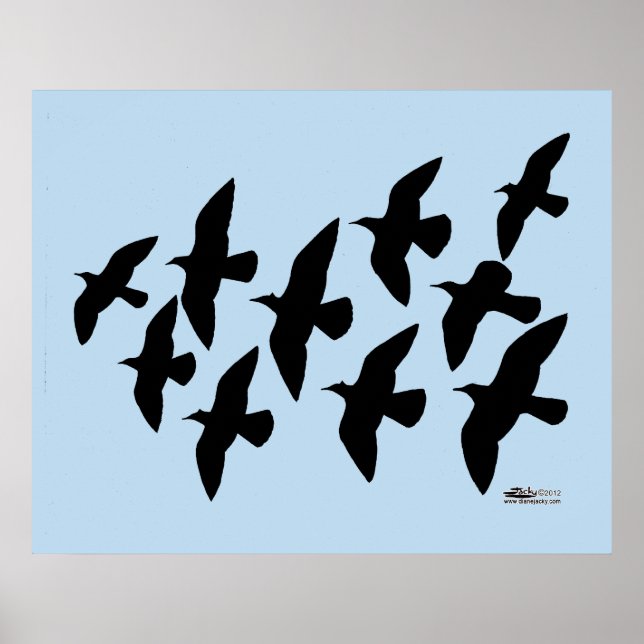 Poster Vol de pigeons (Devant)