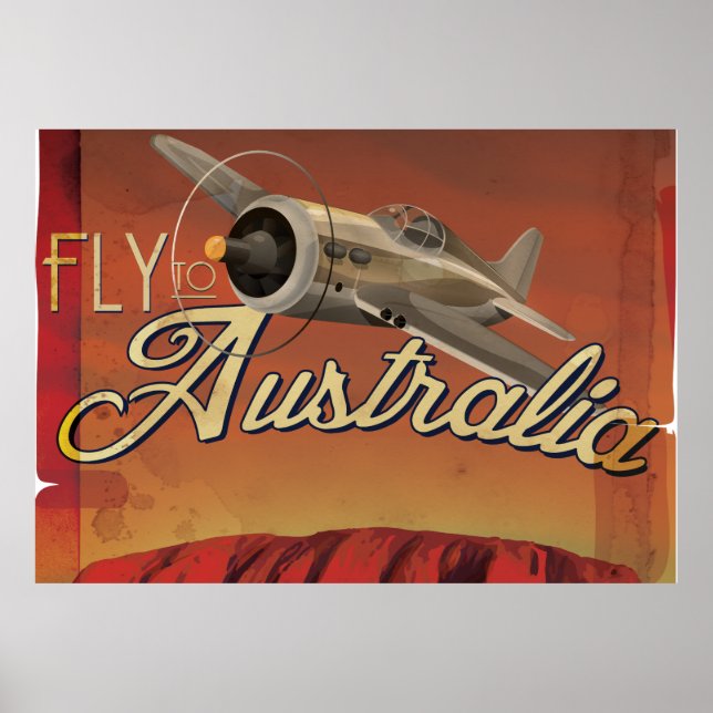 Poster Vol vers l'Australie (Devant)