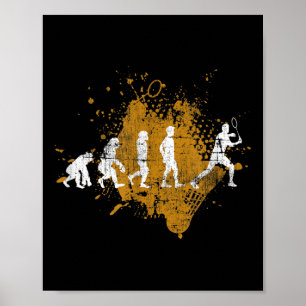 Poster Volant de badminton Badminton Player Evolution