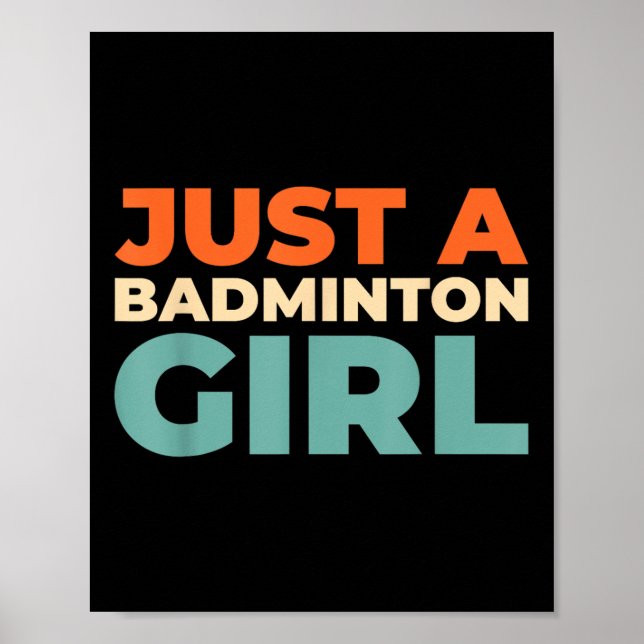 Poster Volant de badminton - Joueur de raquettes juste un (Devant)