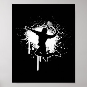 Poster Volant de badminton Joueuses de badminton Hommes F