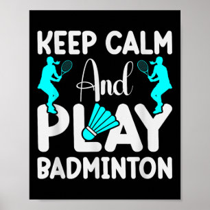 Poster Volant de badminton Raquette Joueur de badminton 3