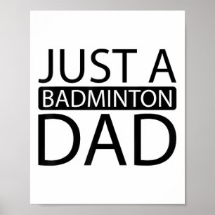 Poster Volant de Badminton Raquette - Juste Un Badminto