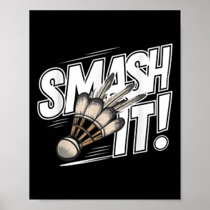Poster Volant de badminton Smash