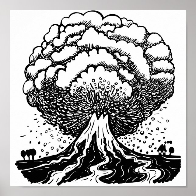 Poster Volcan (Devant)