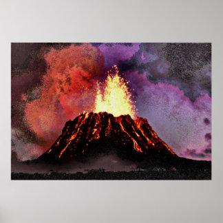 Poster Volcan 9 flou