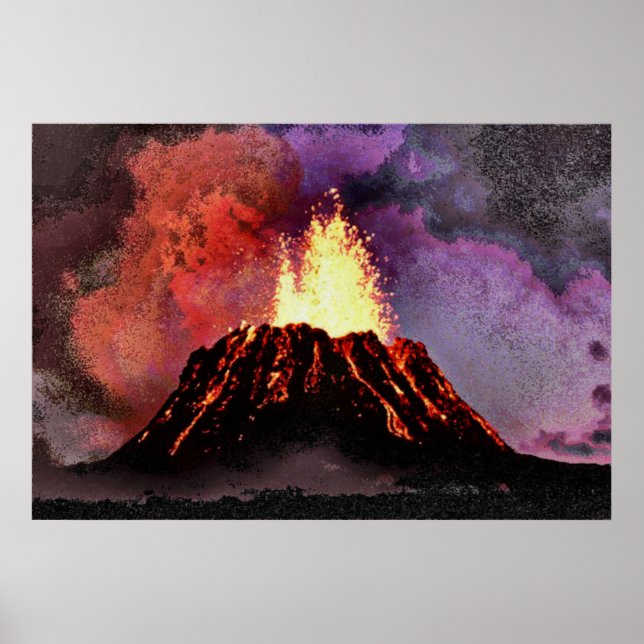 Poster Volcan 9 flou (Devant)