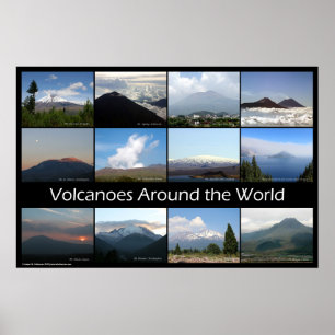 Poster Volcan dans le monde