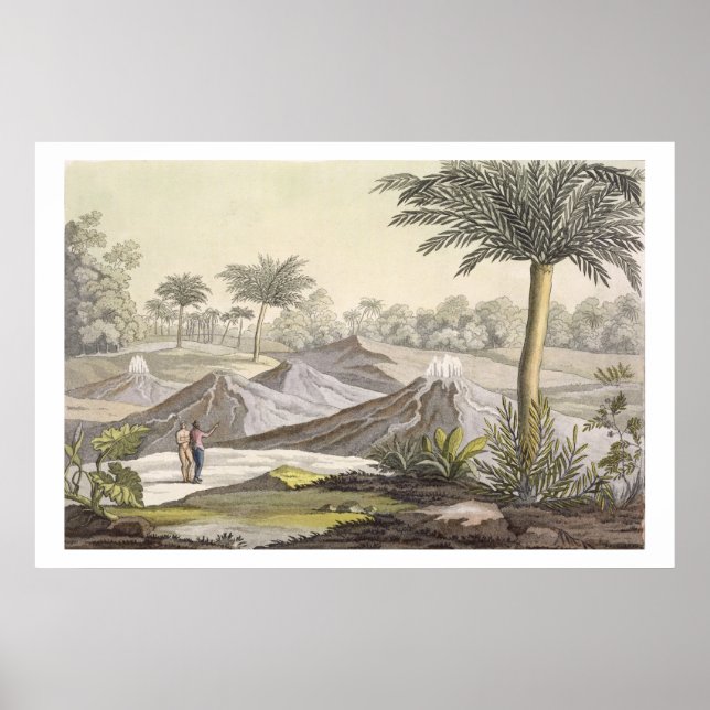 Poster Volcan d'Ario di Turbaco près de Carthagène, Colom (Devant)