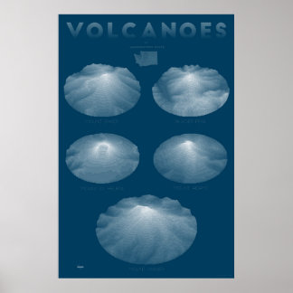 Poster Volcan de Washington