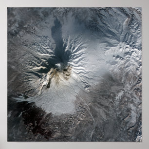 Poster Volcan Shiveluch en Russie