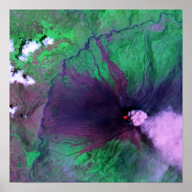 Poster Volcan Tungurahua en Equateur (Devant)