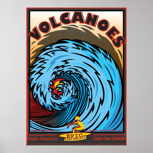 Poster Volcans Baja Mexique Cabo San Quintin (Devant)